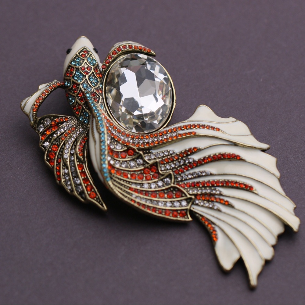 Heidi Daus Koi Fish Large Brooch